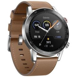 - Huawei Honor Magic Watch 2 46mm with Brown Leather Strap (MNS-B39) -  2
