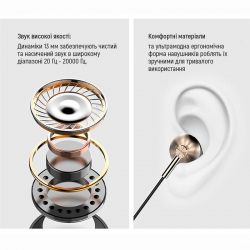 �������� �olorWay Slim 3.5 mm Wired Earphone Blast 2 Black (CW-WD02BK) - �������� 14