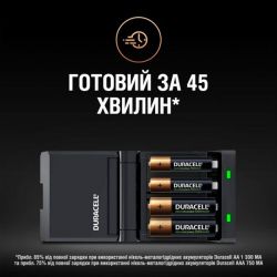 Зарядний пристрій Duracell CEF27 + AA NI-MH 1300 mAh 2шт + AAA NI-MH 750 mAh 2шт - Картинка 3