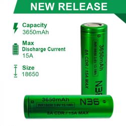 ���������� Vapcell N36 18650 Li-Ion 3650mAh 1�� - �������� 3