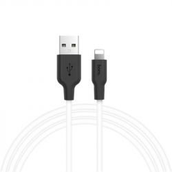  Hoco X21 Plus Silicone USB - Lightning, 1 , Black/White (D25701) -  1