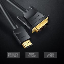  Vention DVI - HDMI V 1.4 (M/M), 1.5 , Black (ABFBG) -  5