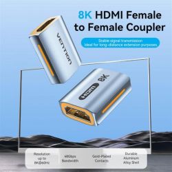 Vention HDMI - HDMI (F/F), Aluminum Alloy, Blue (AIUH0) -  4