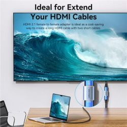  Vention HDMI - HDMI (F/F), Aluminum Alloy, Blue (AIUH0) -  6