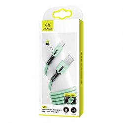 Кабель Usams US-SJ432 USB - Micro USB, 1 м, Mint (SJ432USB03) - Картинка 2