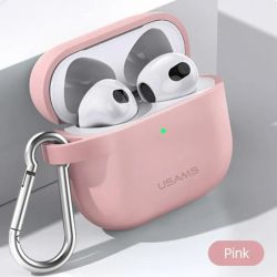  Usams US-BH741 Silicon  Apple AirPods 3 Pink (BH741AP03) -  2