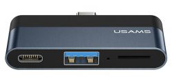  USB Type-C Usams US-SJ491 Mini HUB Black (SJ491HUB01)