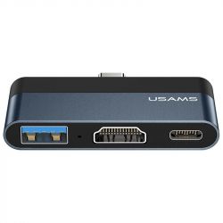  USB Type-C Usams US-SJ492 Mini HUB Black (SJ492HUB01) -  1
