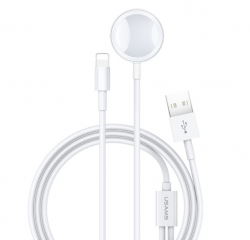    Usams US-CC076 2in1 USB Charging Cable for iPhone & Apple Watch White (CC076WH01) -  1