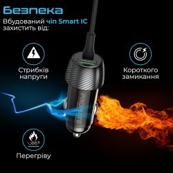 Автомобільний зарядний пристрій Promate PowerDrive-33PDCi Black - Картинка 6