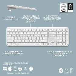 Комплект (клавиатура, мышь) беспроводной Logitech Signature Slim Combo MK950 OffWhite (920-012491) - Картинка 9