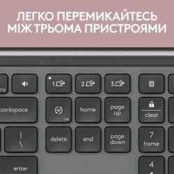 Комплект (клавіатура, миша) бездротовий Logitech Signature Slim Combo MK950 Graphite (920-012490) - Картинка 7
