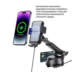 Бездротовий зарядний пристрій СolorWay AutoSense Car Wireless Charger 2 (Dashboard+Air Vent) 15W (CW-CHAW040Q-BK) - Картинка 12