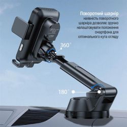 Бездротовий зарядний пристрій СolorWay AutoSense Car Wireless Charger 2 (Dashboard+Air Vent) 15W (CW-CHAW040Q-BK) - Картинка 13