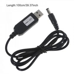Кабель живлення SK USB-DC5.5mmx2.1 12V 1m Black (40002274412095.5x2.1) - Картинка 2