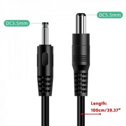 Кабель живлення SK USB-DC5.5mmx2.1 12V 1m Black (40002274412095.5x2.1) - Картинка 3