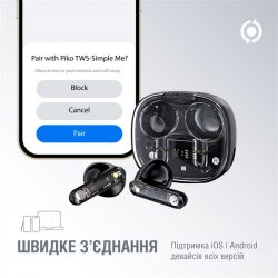 Наушники Piko TWS-SimpleMe Black (1283126583438) - Картинка 4