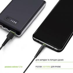 Кабель Intaleo CBFLEXL1 USB - Lightning (M/M), 1.2 м, Black (1283126577673) - Картинка 3