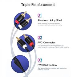 ������ Vention 2�RCA - 2�RCA (M/M), 1 �, Black (VAB-R06-B100) - �������� 4