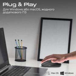 Миша бездротова Promate UniGlide Black - Картинка 7