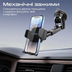 Тримач автомобільний Promate TransHold Black - Картинка 2