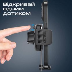 Тримач автомобільний Promate TransHold Black - Картинка 3
