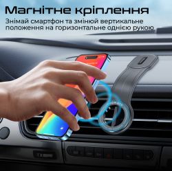 Тримач автомобільний Promate Laxmount Black - Картинка 2