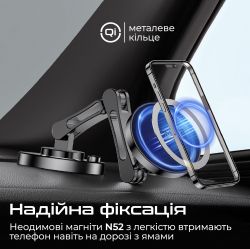 Держатель автомобильный Promate Magnus Black - Картинка 2