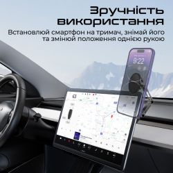 Держатель автомобильный Promate Magnus Black - Картинка 3