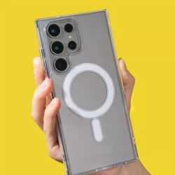 �����-�������� Wave Clear Case (PC+TPU) with Magnetic Ring ��� Samsung Galaxy S24 SM-S921 Transparent - �������� 2