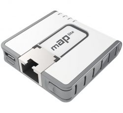   Mikrotik mAP lite (RBMAPL-2ND)(1x10/100 Ethernet ports, 1x micro USB, 1,3 dBi)