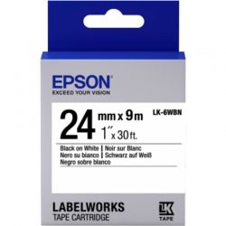 Стрічка Epson LC6WBN9 Std Black/White 24mm/9m (C53S656006)
