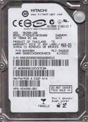 HDD 2.5" SATA  160GB Hitachi 5400rpm 8MB (HTS542516K9SA00) Refurbished