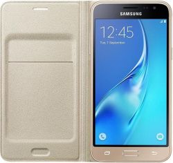 Чехол-книжка Samsung Flip Wallet для Samsung Galaxy J3 (2016) SM-J320 Gold (EF-WJ320PFEGRU) - Картинка 3