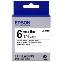 Стрічка для принтера етикеток Epson LK2WBN (C53S652003)