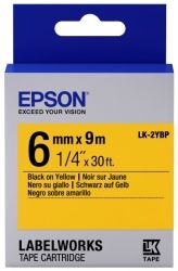 Лента Epson LK2YBP Pastel Black/Yellow 6mm/9m (C53S652002)