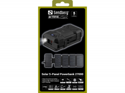    Sandberg Solar 5-Panel Powerbank 27000mAh Black (421-06) -  11