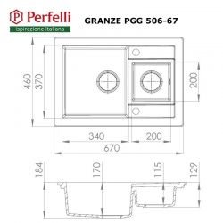 506-67 SAND GRANZE PGG Мийка кухонна гранітна Perfelli - Картинка 6
