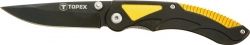 Нож универсальный, складной Topex (98Z106) / Материал лезвия нержавеющая сталь / Материал рукоятки металл / Длина рукоятки 10.5 (см) / Длина ножа 7.0 (см) / Длина в сложенном состоянии 10.5 (см) / Поверхность матовая