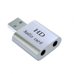 Звуковая плата Dynamode USB 8 (7.1) каналов 3D алюминий, серебристый (44889)