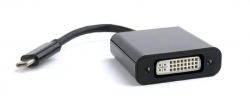  USB 3.1 Type-C (M) - DVI (F), Cablexpert, Black, 15  (A-CM-DVIF-01)