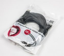 Кабель Cablexpert (CC-DP-HDMI-10M), DisplayPort - HDMI, 10 м, черный - Картинка 4
