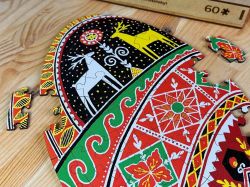 Пазл деревянный UkrainianPuzzles Писанка в узорах Тараса Городецкого - Картинка 6