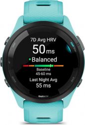 Смарт-годинник Garmin Forerunner 265 Black Bezel with Aqua Case and Aqua/Black Silicone Band (010-02810-12) - Картинка 5