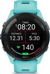 Смарт-годинник Garmin Forerunner 265 Black Bezel with Aqua Case and Aqua/Black Silicone Band (010-02810-12) - Картинка 3