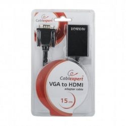 Адаптер Cablexpert (A-VGA-HDMI-01) VGA - HDMI, со звуком, 0.15 м, черный - Картинка 4