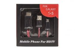 Кабель PowerPlant (CA910861) microUSB-HDMI+USB, 2м, Red - Картинка 3