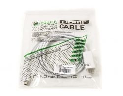 Кабель PowerPlant (CA910878) USB Type-C-HDMI, 1.8м, White - Картинка 2