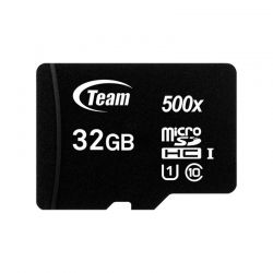 MicroSDHC 32GB UHS-I Class 10 Team Black + SD-adapter (TUSDH32GCL10U03) -  2