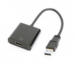  USB 3.0 (M) - HDMI (F), Cablexpert, Black, 15  (A-USB3-HDMI-02) -  1